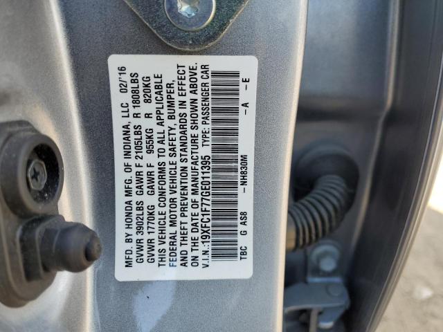 2016 HONDA CIVIC EXL 19XFC1F77GE011395