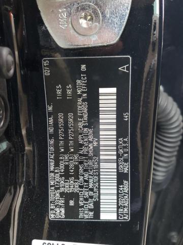 2015 TOYOTA SEQUOIA LIMITED 5TDJY5G10FS118452