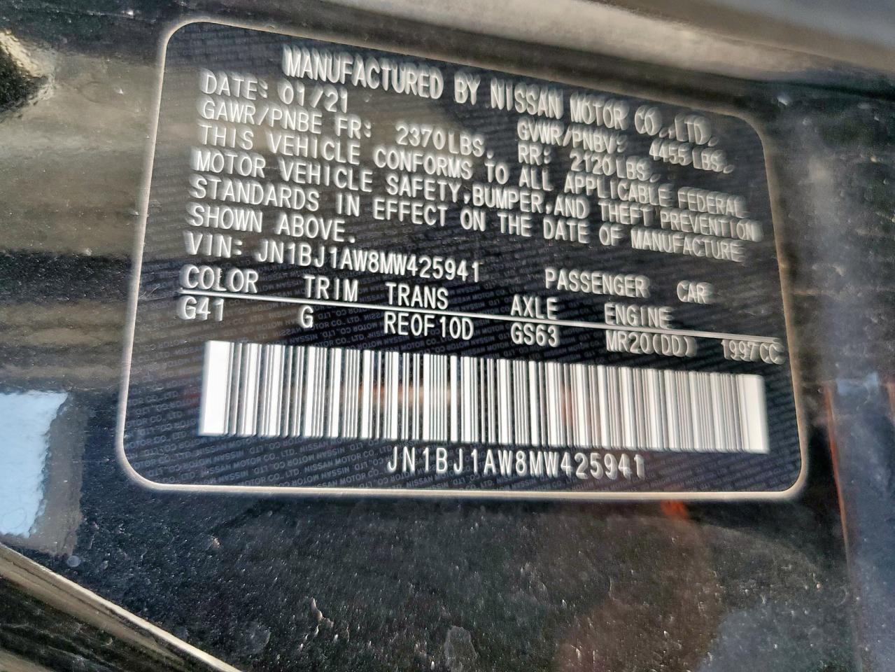 NISSAN ROGUE SPORT S