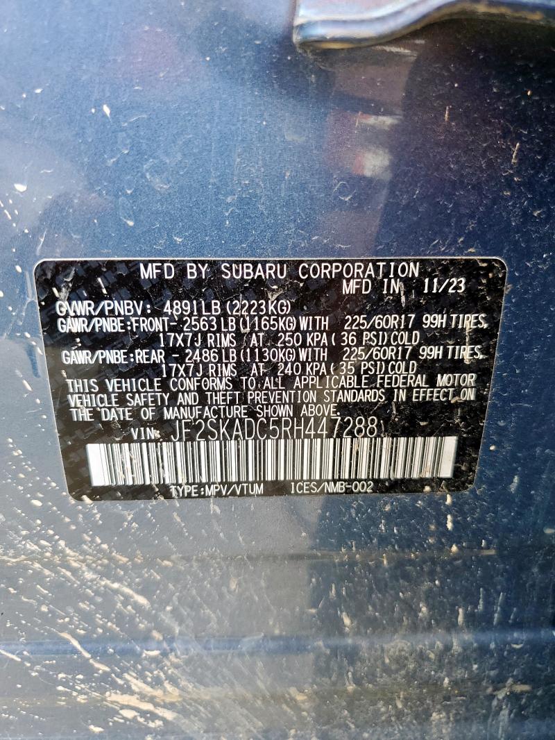 2024 SUBARU FORESTER P JF2SKADC5RH447288