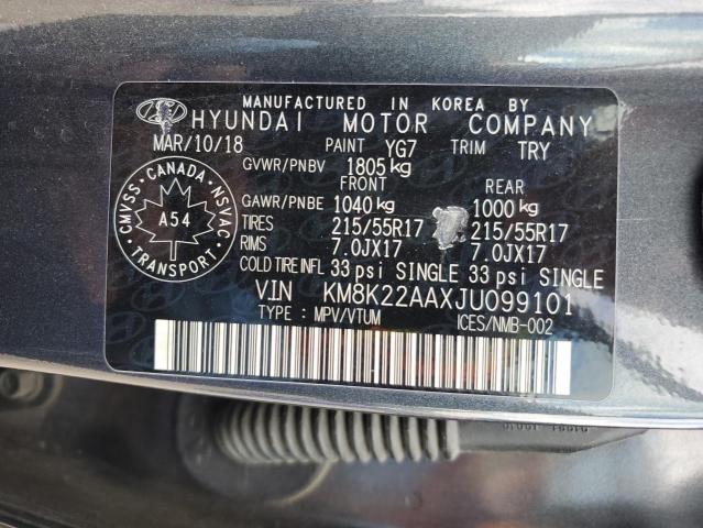 2018 HYUNDAI KONA SEL - KM8K22AAXJU099101