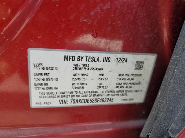 2025 TESLA MODEL X 7SAXCDE52SF462245