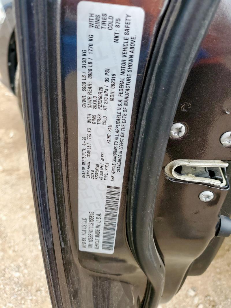 2020 RAM 1500 CLASS 1C6RR7KT1LS155816