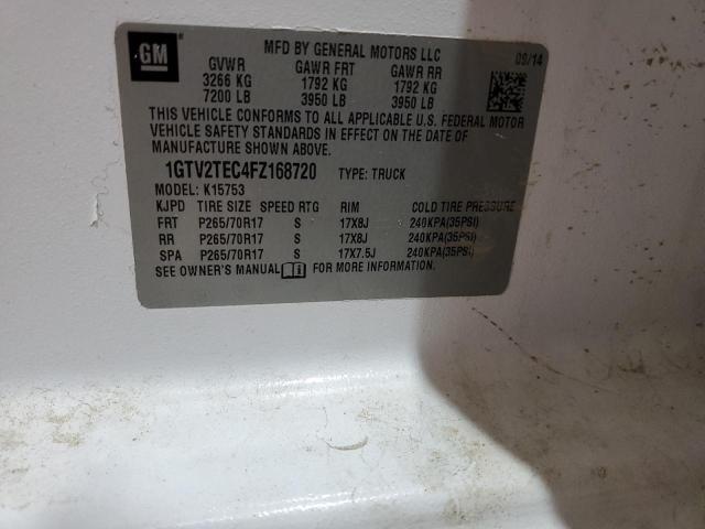 2015 GMC SIERRA K1500 1GTV2TEC4FZ168720