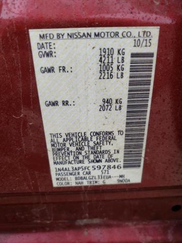 2015 NISSAN ALTIMA 2.5 1N4AL3AP5FC597846