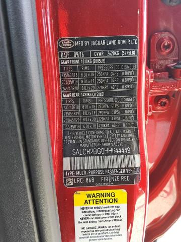 2017 LAND ROVER DISCOVERY SALCR2BG0HH644449
