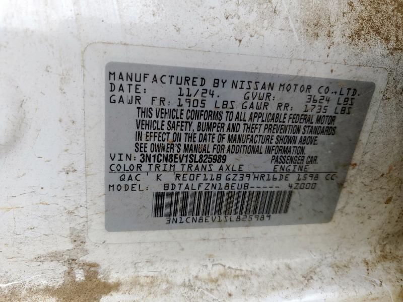 2025 NISSAN VERSA SV 3N1CN8EV1SL825989