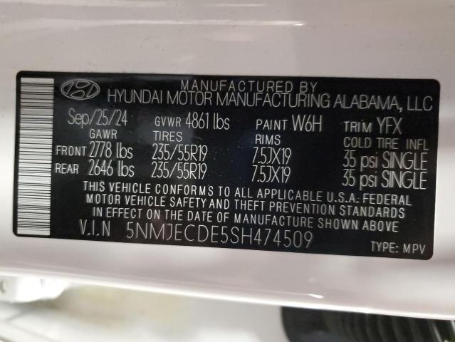 2025 HYUNDAI TUCSON LIMITED 5NMJECDE5SH474509