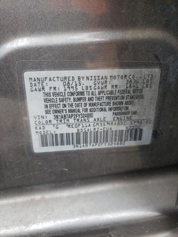 2015 NISSAN SENTRA S 3N1AB7AP2FY324880