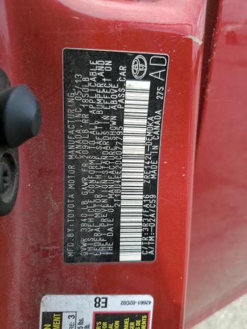 2013 TOYOTA COROLLA BA #3285468848