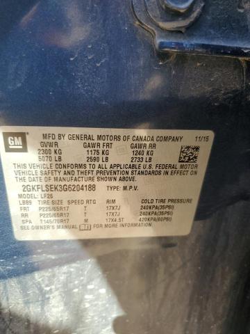 2016 GMC TERRAIN SLE 2GKFLSEK3G6204188