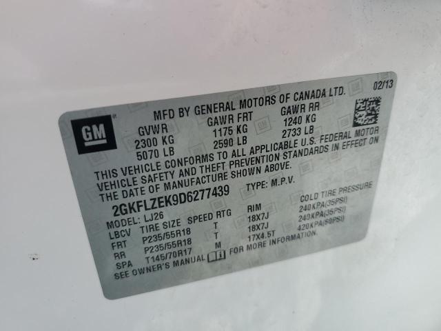 2013 GMC TERRAIN DENALI - 2GKFLZEK9D6277439