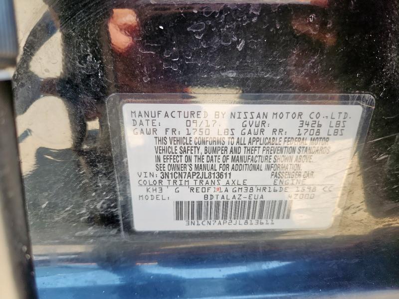 2018 NISSAN VERSA S - 3N1CN7AP2JL813611
