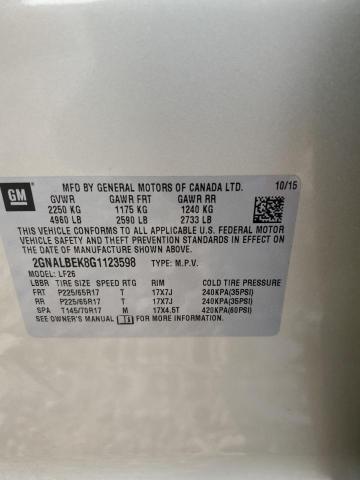 2016 CHEVROLET EQUINOX LS - 2GNALBEK8G1123598