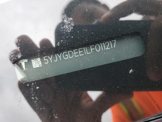 2020 TESLA MODEL Y 5YJYGDEE1LF011217