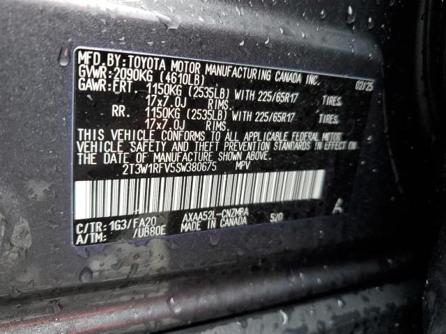 2025 TOYOTA RAV4 XLE 2T3W1RFV5SW380675