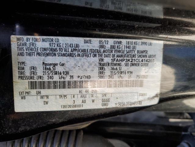 2012 FORD FOCUS SE - 1FAHP3K21CL414265