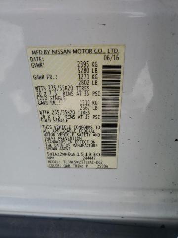 2016 NISSAN MURANO S 5N1AZ2MH6GN151830