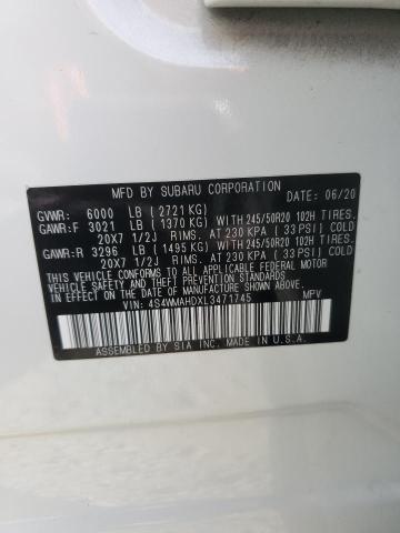 2020 SUBARU ASCENT PRE 4S4WMAHDXL3471745