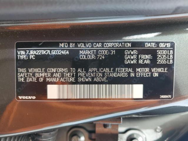 2020 VOLVO S60 T6 MOM 7JRA22TK7LG032464