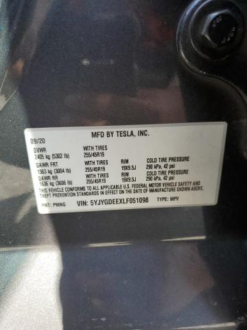 2020 TESLA MODEL Y - 5YJYGDEEXLF051098