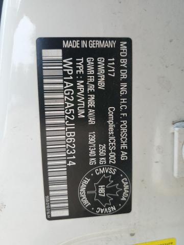 2018 PORSCHE MACAN GTS WP1AG2A52JLB62314