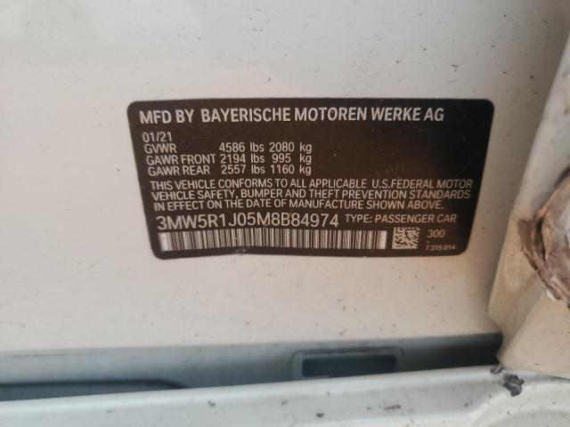 2021 BMW 330I 3MW5R1J05M8B84974