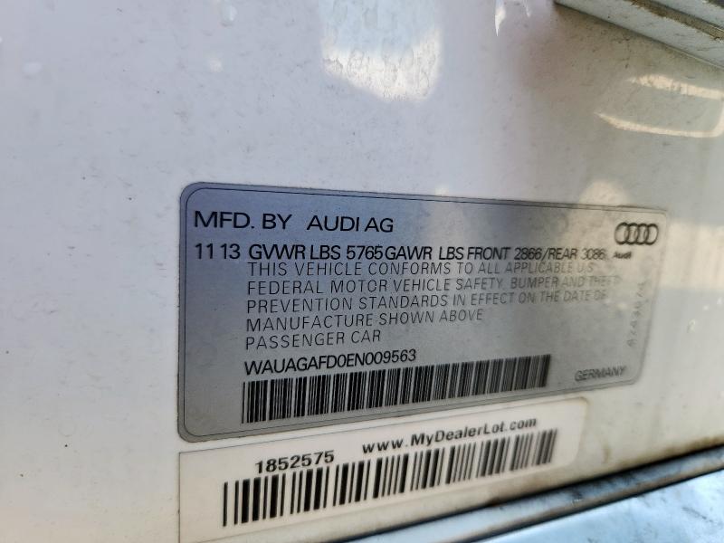2014 AUDI A8 QUATTRO - WAUAGAFD0EN009563