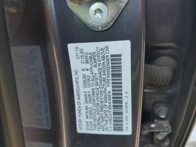 2019 HONDA ACCORD SPO - 1HGCV1F33KA143514