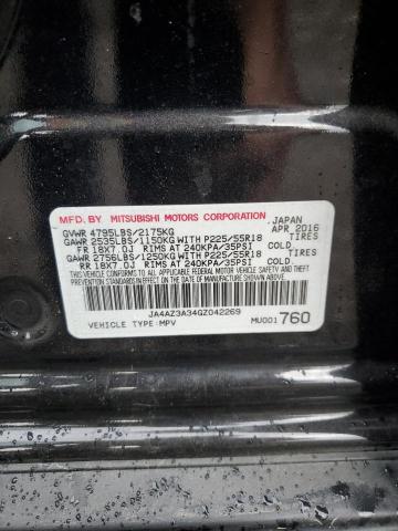 2016 MITSUBISHI OUTLANDER JA4AZ3A34GZ042269