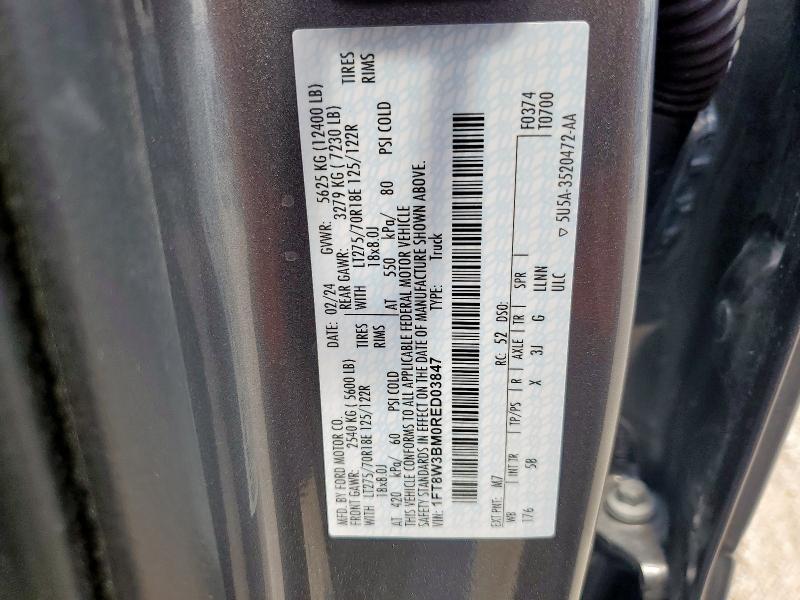 2024 FORD F350 SUPER 1FT8W3BM0RED03847