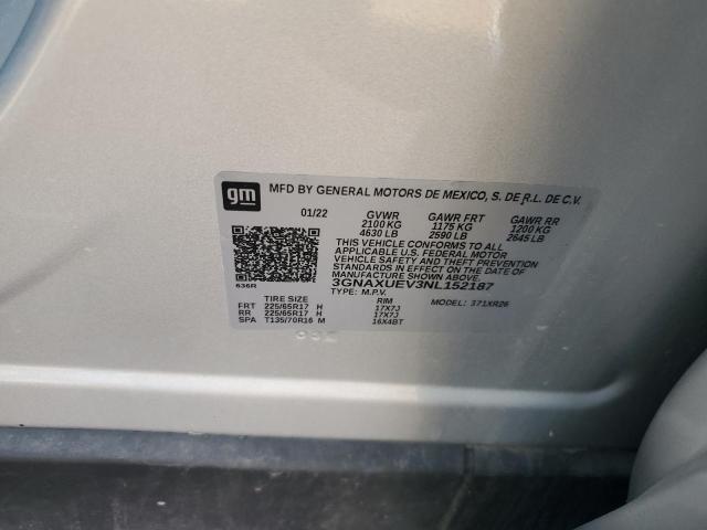 2022 CHEVROLET EQUINOX LT - 3GNAXUEV3NL152187