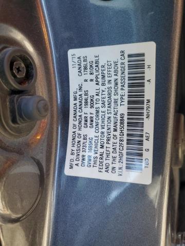 2016 HONDA CIVIC EX - 2HGFC2F81GH508849