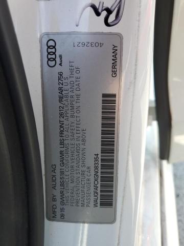 2016 AUDI A6 PREMIUM WAUGFAFCXGN083354