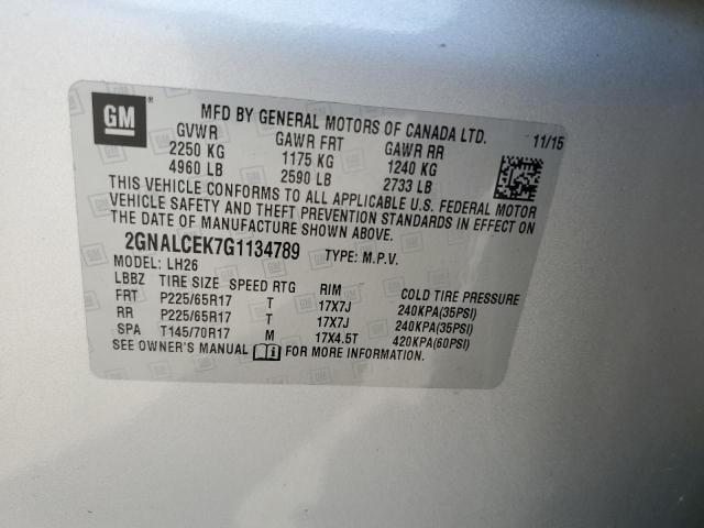 2016 CHEVROLET EQUINOX LT #3284137535