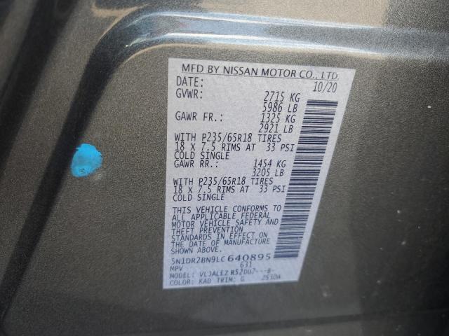 2020 NISSAN PATHFINDER 5N1DR2BN9LC640895