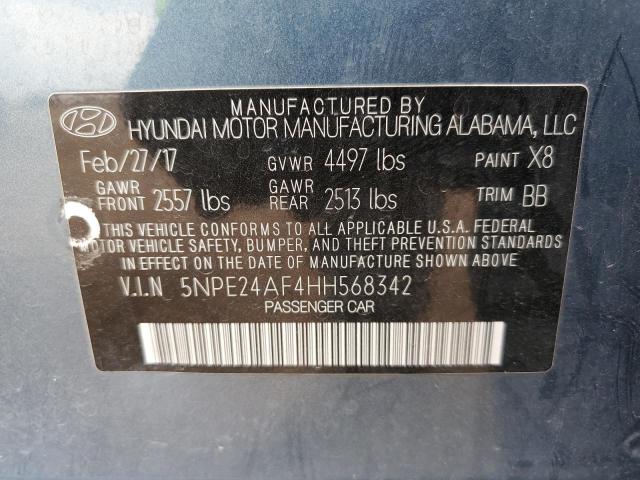 2017 HYUNDAI SONATA SE 5NPE24AF4HH568342
