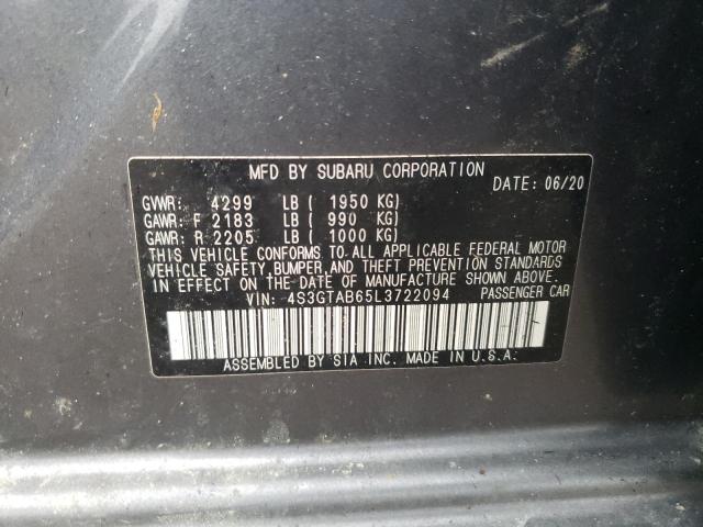 2020 SUBARU IMPREZA 4S3GTAB65L3722094