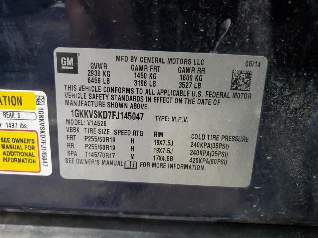 2015 GMC ACADIA SLT-2 1GKKVSKD7FJ145047