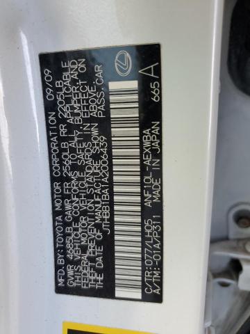 2010 LEXUS HS 250H - JTHBB1BA1A2006439