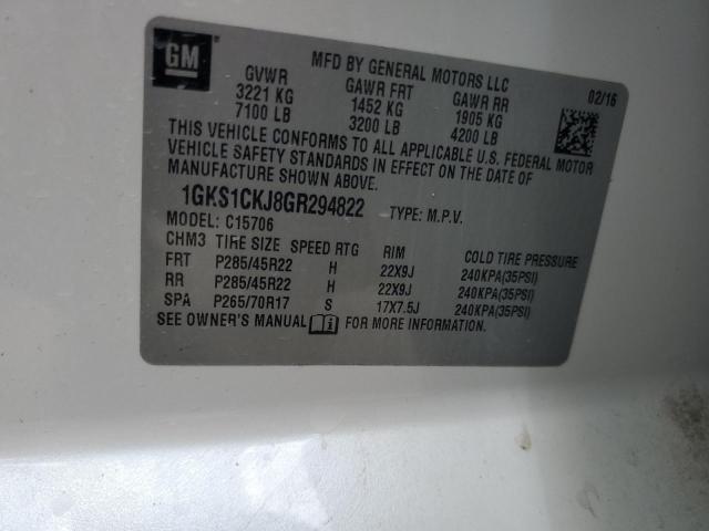 2016 GMC YUKON DENA 1GKS1CKJ8GR294822