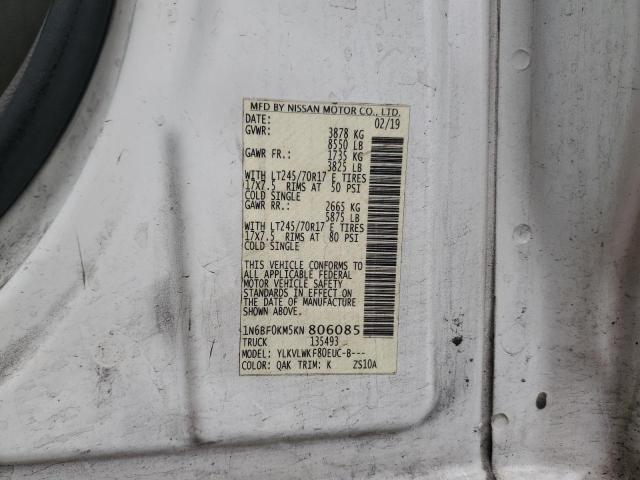 2019 NISSAN NV 1500 S 1N6BF0KM5KN806085