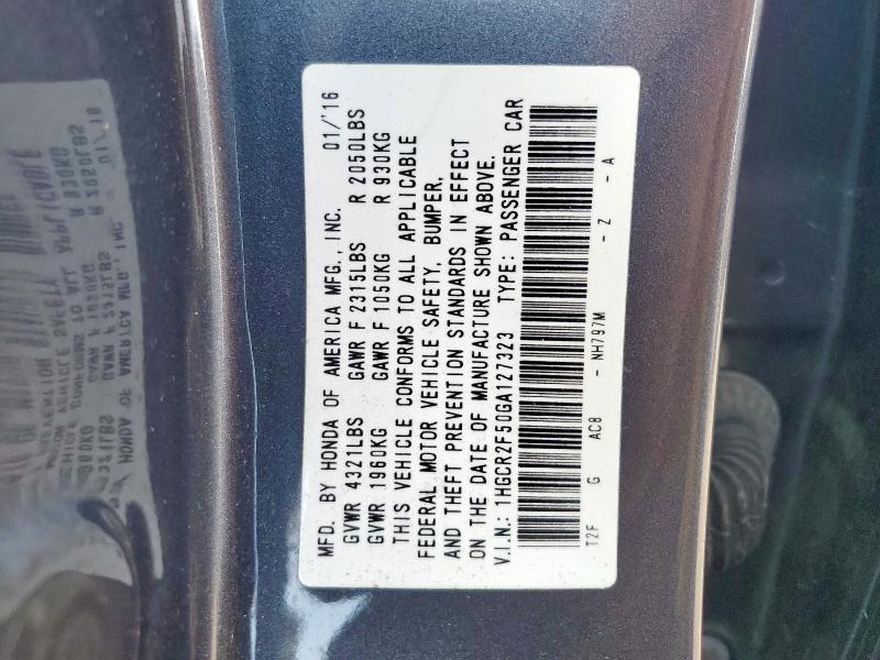 2016 HONDA ACCORD SPO - 1HGCR2F50GA127323