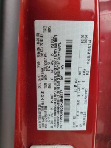 2017 FORD ESCAPE SE 1FMCU0GD9HUE45377