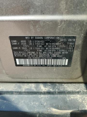 2019 SUBARU OUTBACK 2. 4S4BSAFC2K3219386