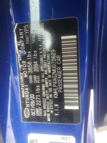 2022 HYUNDAI ELANTRA LIMITED KMHLP4AG2MU072629