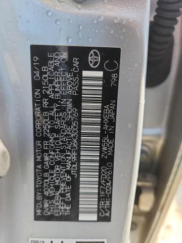 2019 TOYOTA PRIUS JTDL9RFU6K3005769