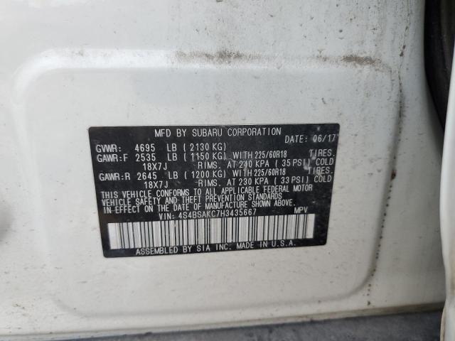2017 SUBARU OUTBACK 2. 4S4BSAKC7H3435667