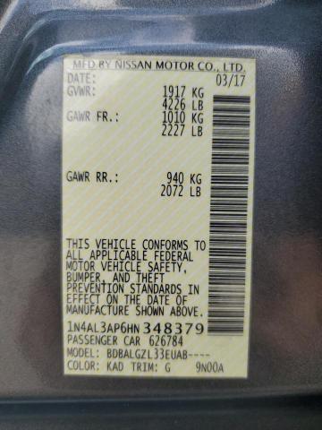 2017 NISSAN ALTIMA 2.5 - 1N4AL3AP6HN348379