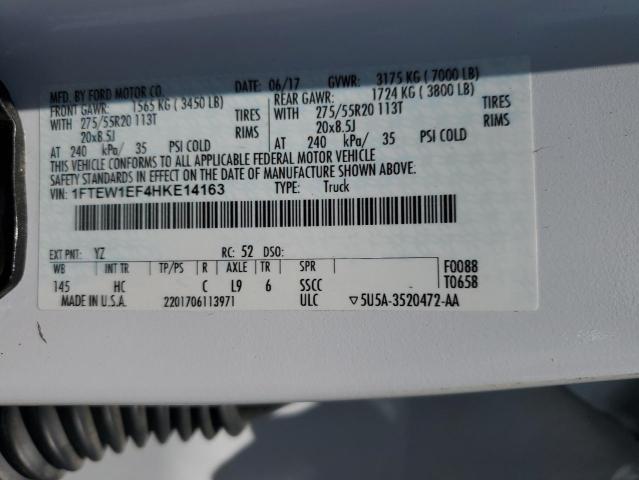 2017 FORD F150 SUPER - 1FTEW1EF4HKE14163